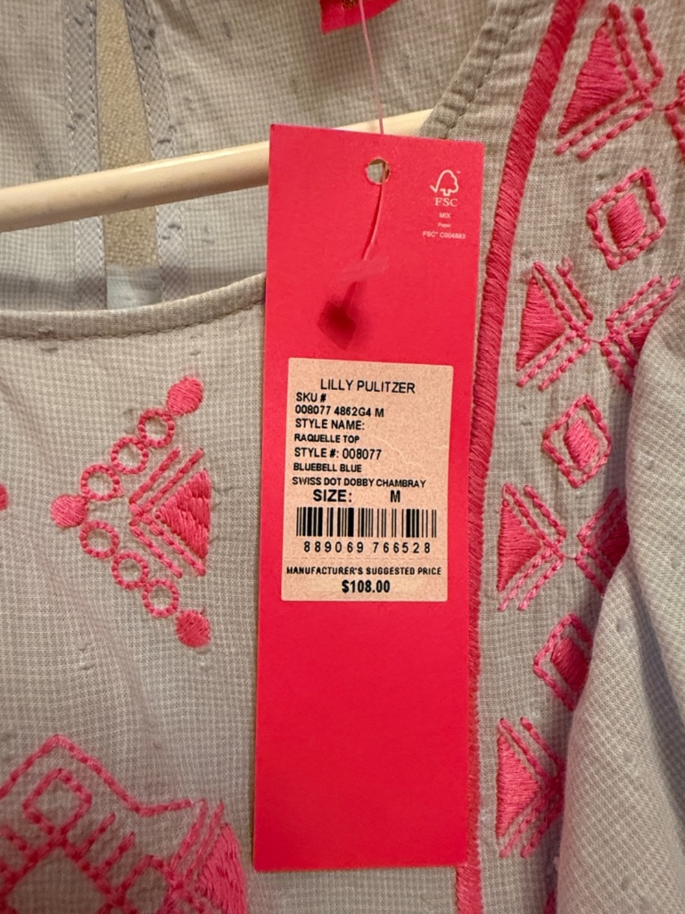 Lilly Pulitzer Raquelle Top, size medium NWT - Picture 4 of 4
